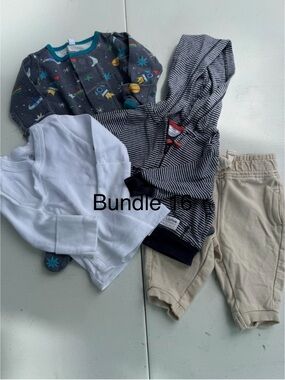 Magnetic Me Space Print Sleeper with Striped Hoodie, White Tee & Tan Joggers